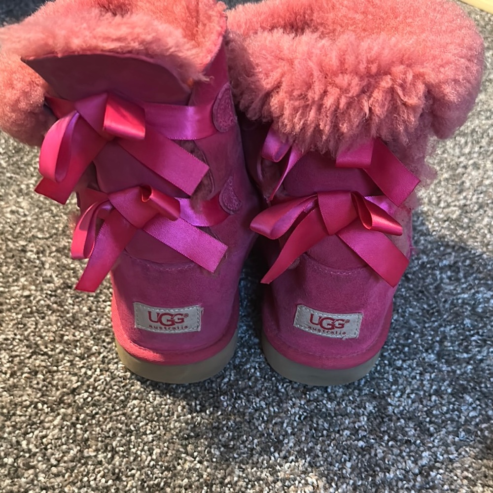UGG Kids Pink Boots with Bows